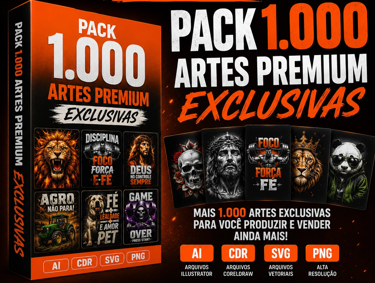 BÔNUS #03 — Pack 1.000 Artes Premium Exclusivas