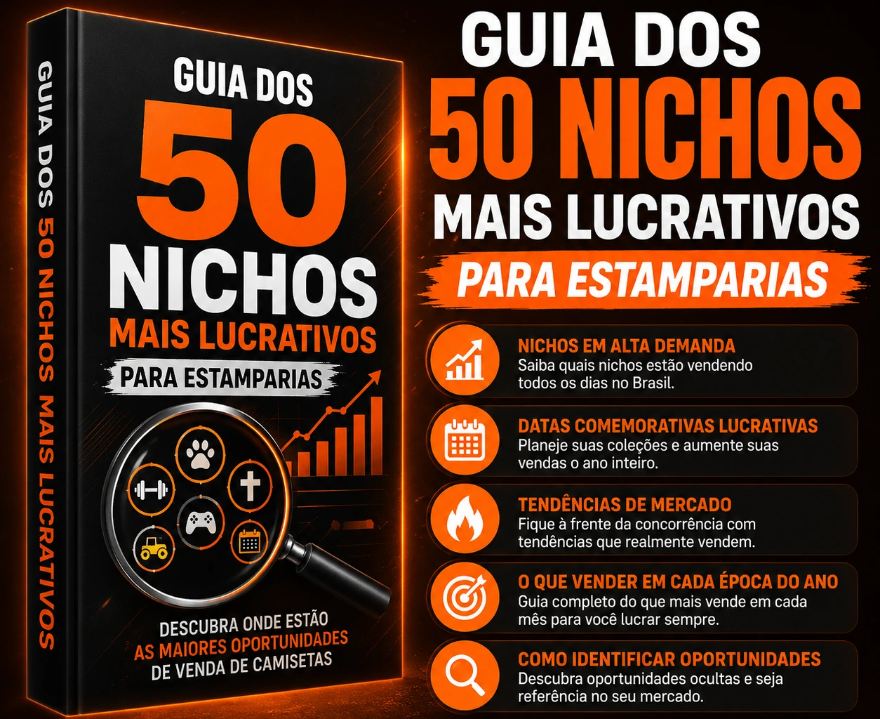 BÔNUS #02 — Guia dos 50 Nichos Mais Lucrativos para Estamparias