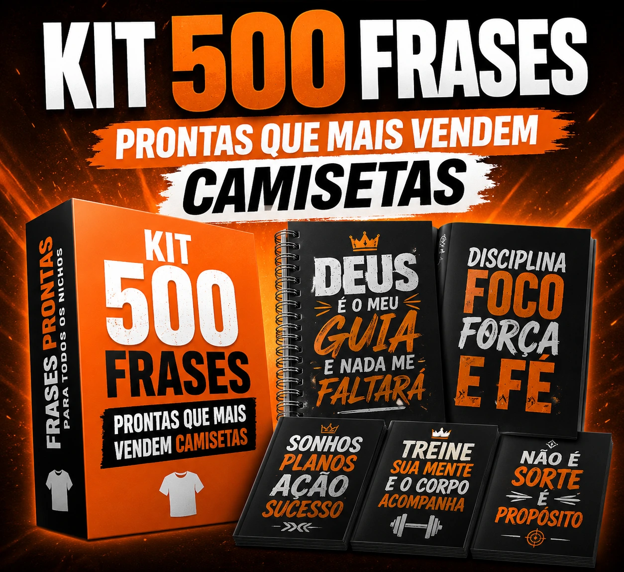 BÔNUS #01 — Kit 500 Frases Prontas que Mais Vendem Camisetas