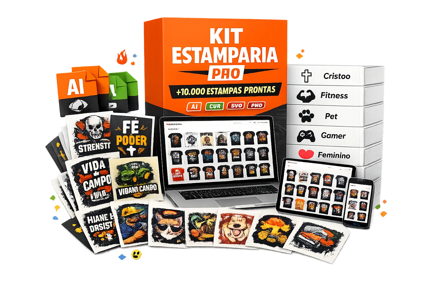 Kit Estamparia PRO — Mais de 10.000 estampas prontas